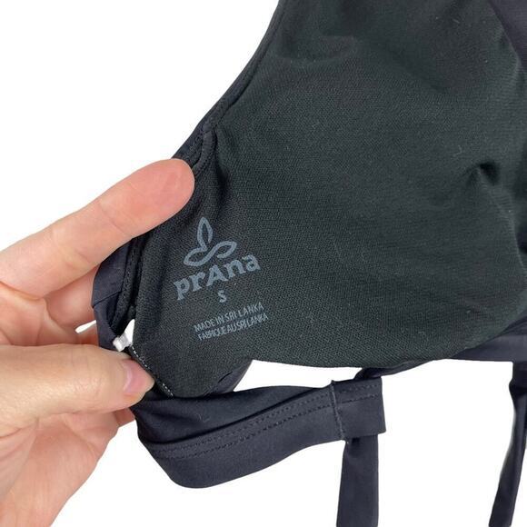 prAna Women's Black Regan High Neck Bikini Top with Mesh Detail Size Small - Picture 12 of 15